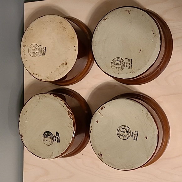 Pearson's of Chesterfield pottery vintage 4 lidded ramekins - Picture 10 of 13